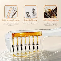 NewEssential Oil Infusion Hair Comb Scalp Massage Applicator Brush Refillable Oil Hair Care Comb for Hair Growth Treatment Salon Elegant store