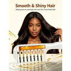 NewEssential Oil Infusion Hair Comb Scalp Massage Applicator Brush Refillable Oil Hair Care Comb for Hair Growth Treatment Salon Elegant store