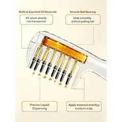 NewEssential Oil Infusion Hair Comb Scalp Massage Applicator Brush Refillable Oil Hair Care Comb for Hair Growth Treatment Salon Elegant store