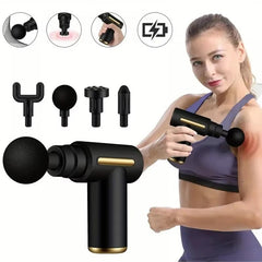 Premium USB Rechargeable Deep Tissue Massager with Multi-Adj Pads & Long Battery Life