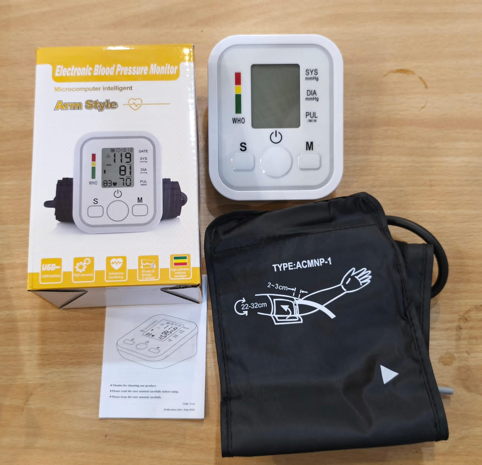 Blood Pressure Monitor - BP Apparatus With USB Power Supply - Digital Blood Pressure Monitor or Measurable Tool