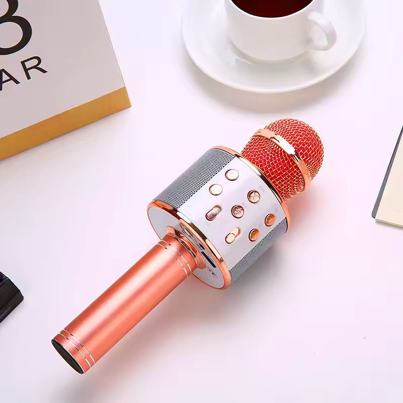 WS-858 Wireless Bluetooth Karaoke Microphone - 3-in-1 Mic, Speaker & Record - WS-858 Bluetooth Mic