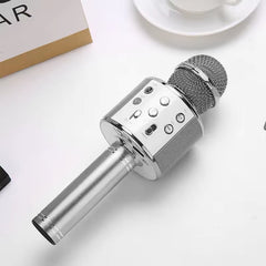 WS-858 Wireless Bluetooth Karaoke Microphone - 3-in-1 Mic, Speaker & Record - WS-858 Bluetooth Mic