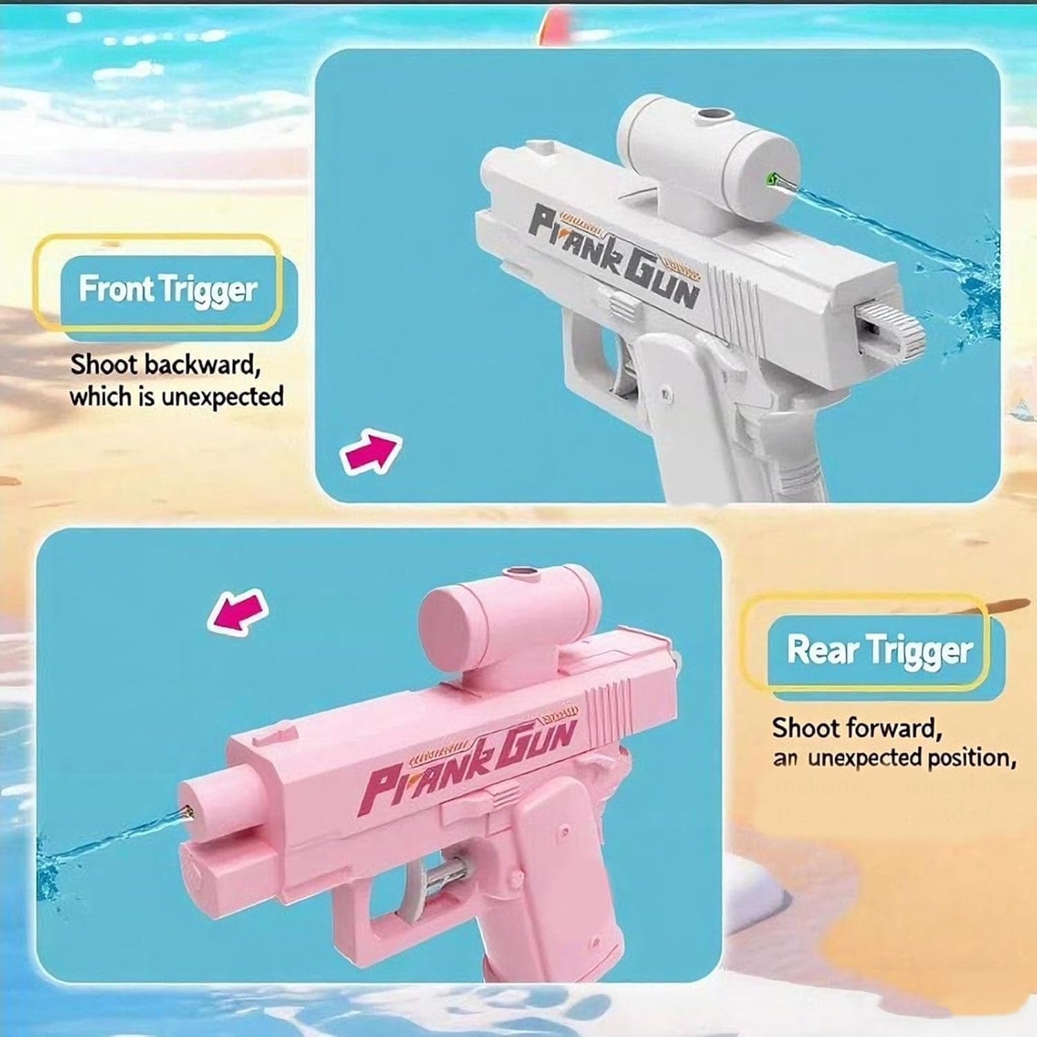 Prank Two-Way Water Gun Toy – Dual Spray Water Blaster for Kids Fun