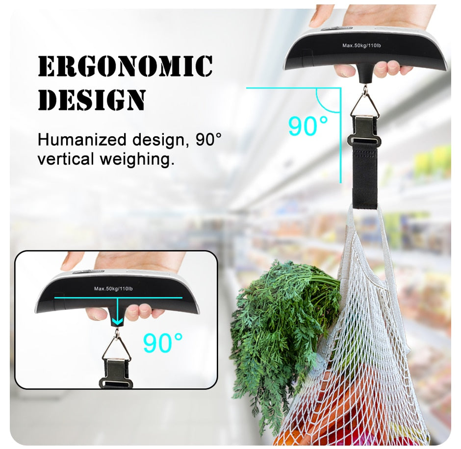 Digital Hanging Luggage Weight Scale (10g to 50Kg)