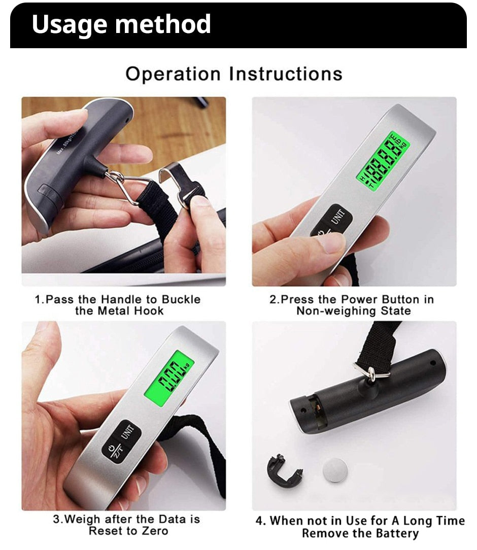 Digital Hanging Luggage Weight Scale (10g to 50Kg)