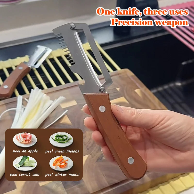 Multifunctional 3-in-1 Stainless Steel Peeler - Durable Kitchen Peeling Tool For Slicer