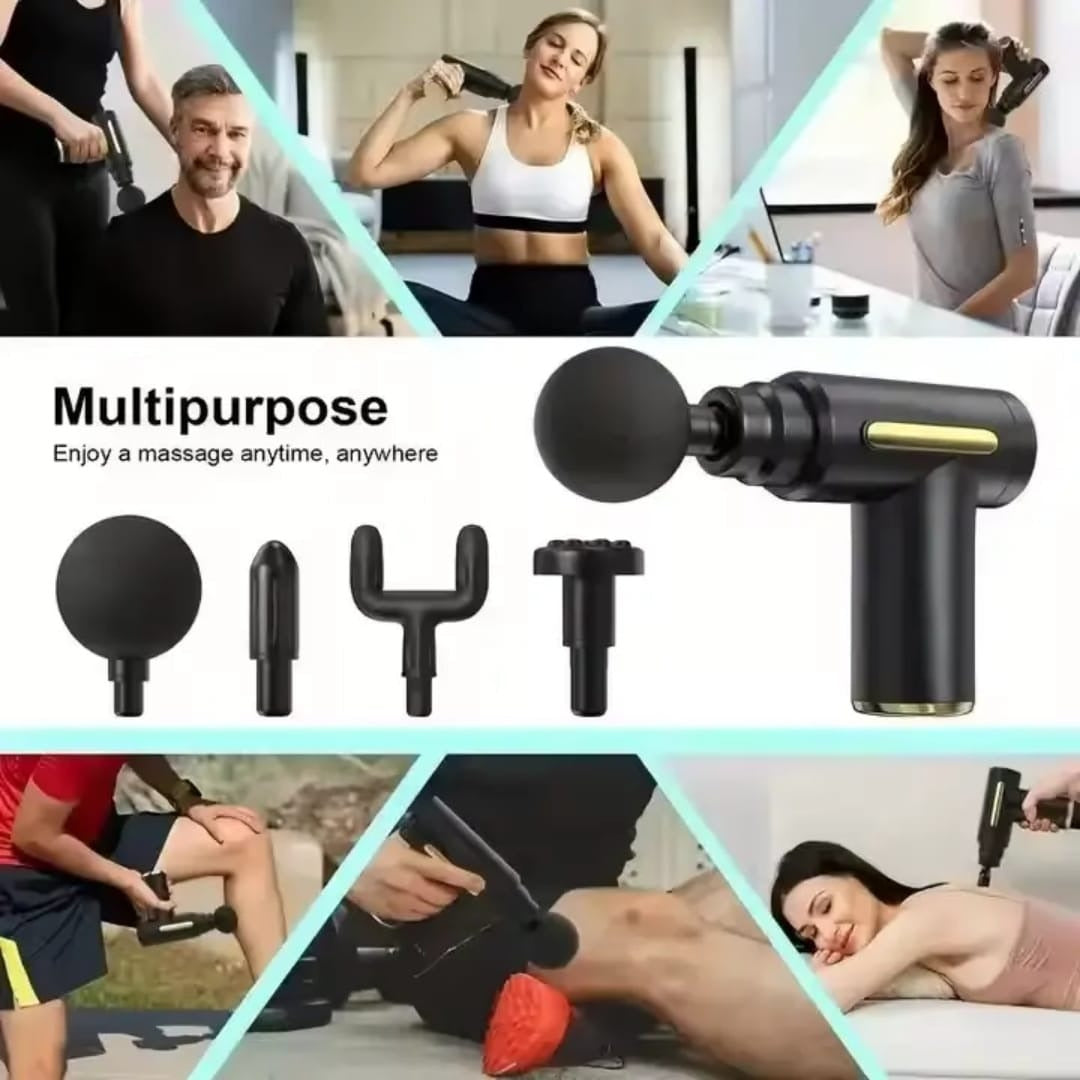 Premium USB Rechargeable Deep Tissue Massager with Multi-Adj Pads & Long Battery Life