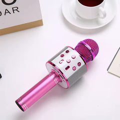 WS-858 Wireless Bluetooth Karaoke Microphone - 3-in-1 Mic, Speaker & Record - WS-858 Bluetooth Mic